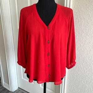 Red naked zebra blouse.
